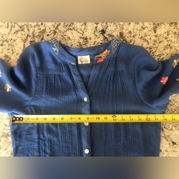 Embroidered Top with Camisole Women’s Size Petite Large - Picture 5 of 16